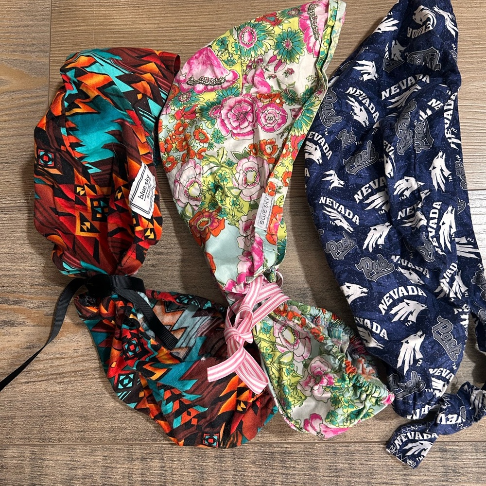 Blue Sky scrub caps
